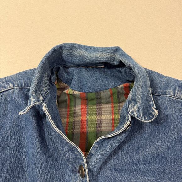 Vintage Denim Chore Coat Extra Large Blue 90s Jean Jacket Barn Field Jacket - Picture 5 of 9